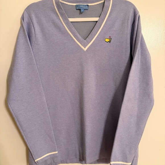 Masters Sweaters - Masters Magnolia Lane V-Neck Sweater in Periwinkle